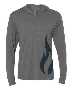 Tri-blend hoodie charcoal grey